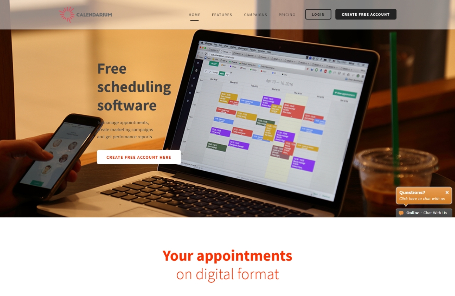 Calendarium Free scheduling software