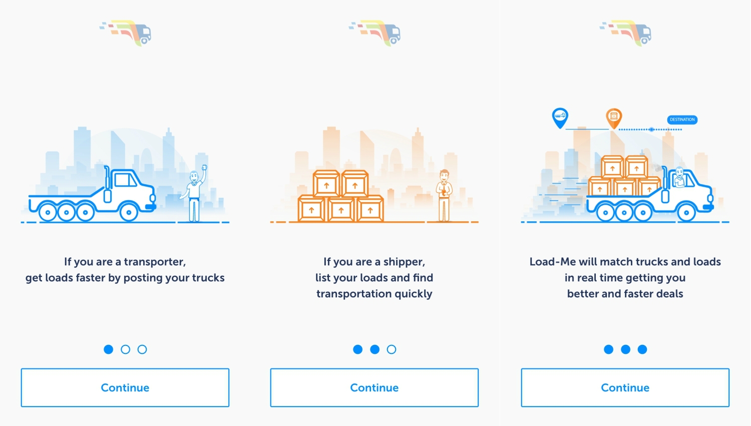 LoadMe android application intro