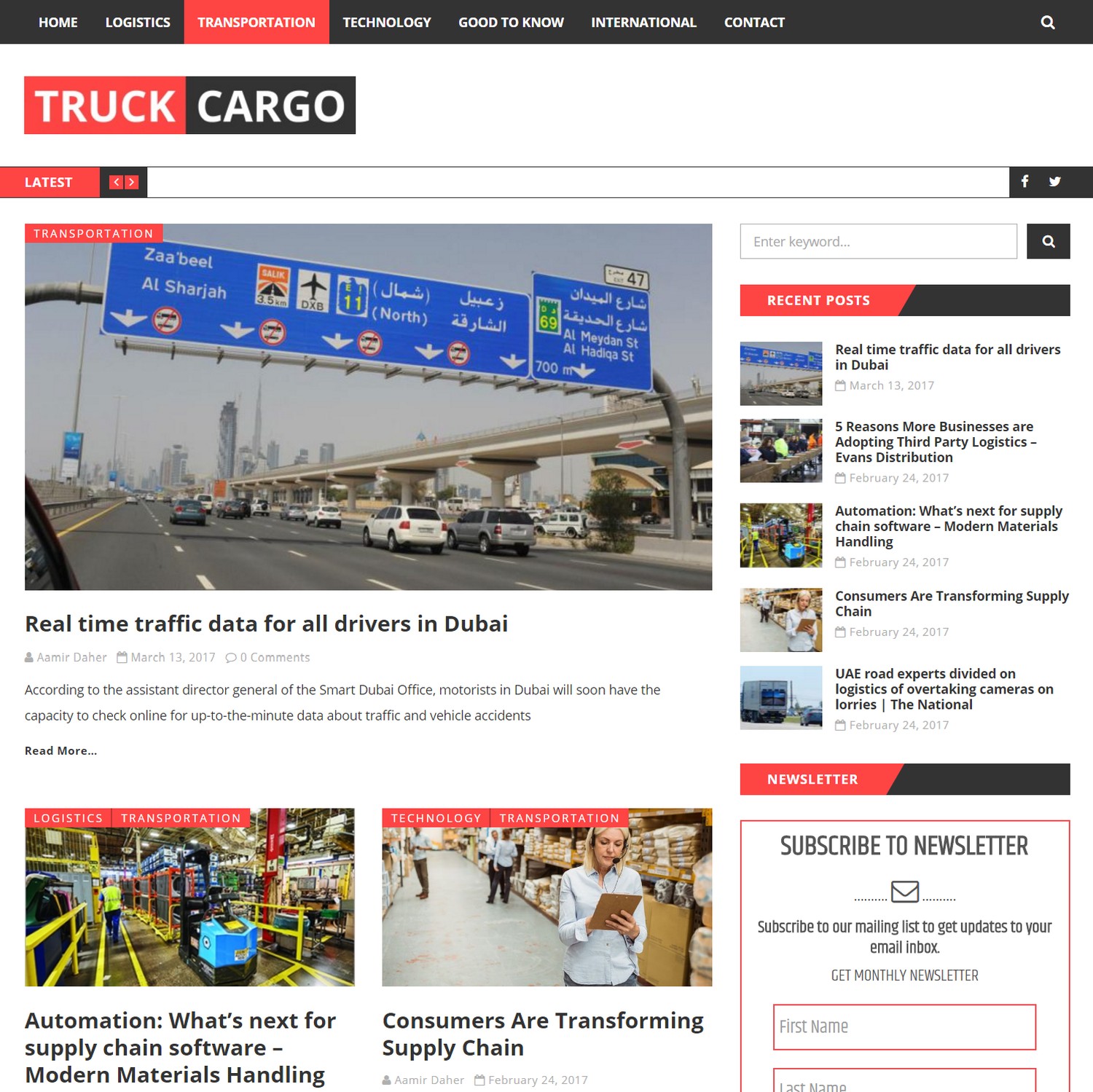 TruckCargo logistics banners